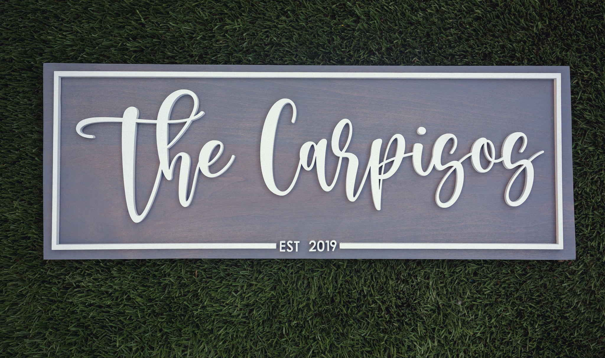 Custom Last Name Wood Sign 8x21