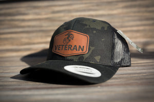 American Veteran Leather Patch Hat