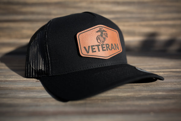 American Veteran Leather Patch Hat